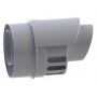 Terminal horizontal corto Ø60/100mm PP/acero lacado blanco chimenea FIG