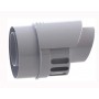 Terminal horizontal corto Ø80/125mm PP/acero lacado blanco chimenea FIG