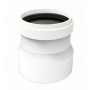 Adaptador PP protegido Ø80mm/100mm a Ø80mm color blanco chimenea FIG