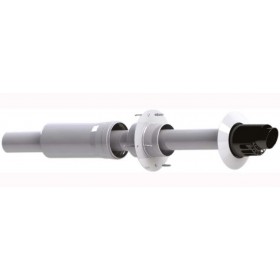 Kit horizontal para sustitución Ø60/100mm PP/acero lacado blanco chimenea FIG