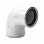 Codo 90º PP protegido Ø100mm/125 color blanco chimenea FIG