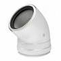 Codo 45º PP protegido Ø100mm/125mm color blanco chimenea FIG