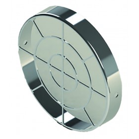 Deflector horizontal salida cañón Ø60mm acero inox. chimenea FIG