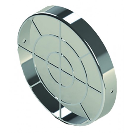Deflector horizontal salida cañón Ø60mm acero inox. chimenea FIG