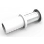 Toma muestras coaxial Ø60/100mm PP/acero lacado blanco chimenea FIG