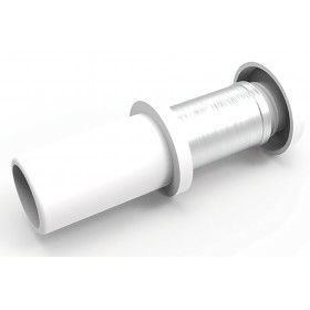 Toma muestras coaxial Ø60/100mm PP/acero lacado blanco chimenea FIG