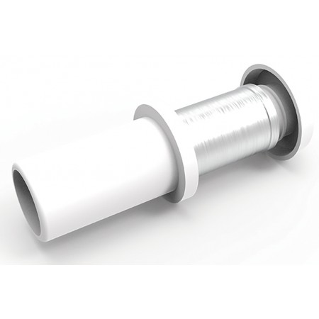 Toma muestras coaxial Ø60/100mm PP/acero lacado blanco chimenea FIG