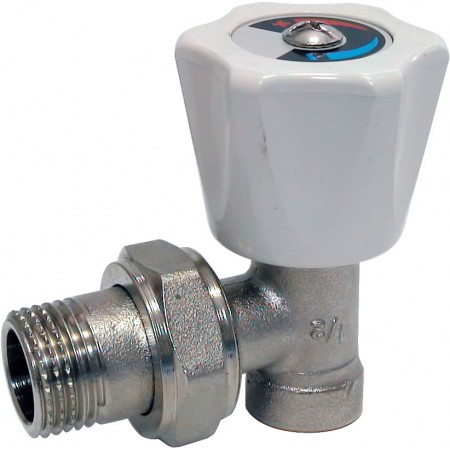 Válvula radiador soldar Ø12 circuitos 3/8" escuadra