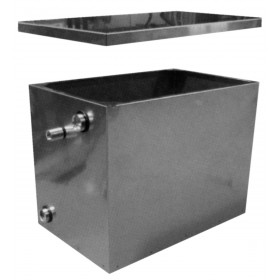 Vaso rectangular abierto galvanizado 50l. 410x 510x 260