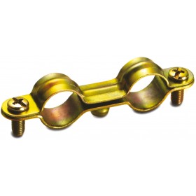 Caja 50 uds abrazadera metálica ESCOFIX Ø28mm doble