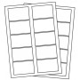 Hoja 10 etiquetas adhesivas ESCOFIX blancas DIN A4 53x85mm