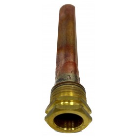 Vaina latón  para sonda o termosato IMIT .rosca 1/2"macho.longitud 100mm. ø7x8 mm