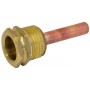 Vaina latón  para sonda o termosato IMIT .rosca 1/2"macho.longitud 100mm.ø10x11mm