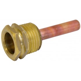 Vaina latón  para sonda o termosato IMIT .rosca 1/2"macho.longitud 280mm . ø10x11mm