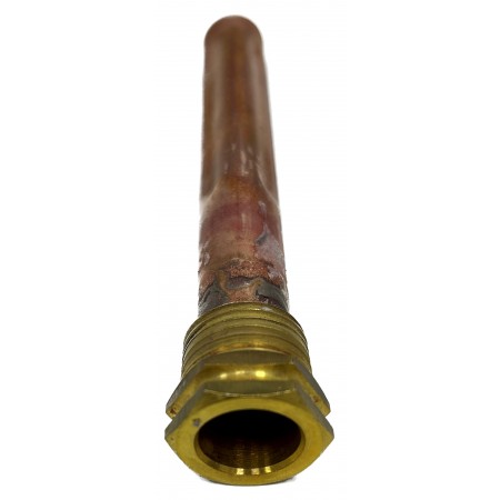 Vaina latón  triple para sonda o termosato IMIT .rosca 1/2"macho.longitud 120mm. ø15x16mm