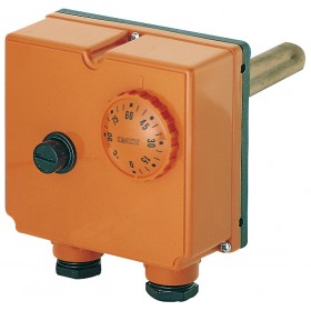 Termostato inmersión doble regulación+seguridadIMIT TLSC  0a90ºC   y 90a110ºC .longitud.100mm