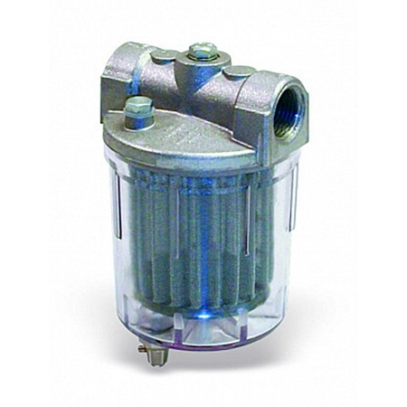 Filtro gasóleo cuerpo grande plástico G.ANELLO 70312P 1/2" 0.1mm
