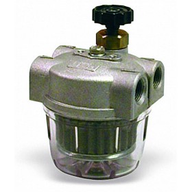 Filtro gasóleo cuerpo plástico con grifo y retorno G.ANELLO 70351P 3/8" 0.1mm
