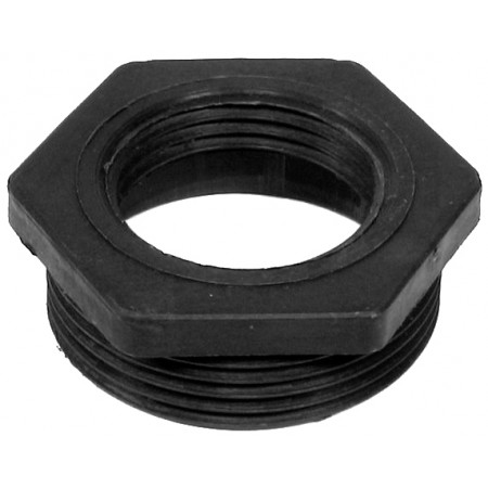 Racor reducción plástico con valona 1-1/2" Macho x 1" Hembra