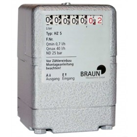 Contador gasóleo BRAUN HZ 5 1/8" 0.7 a 40L/h