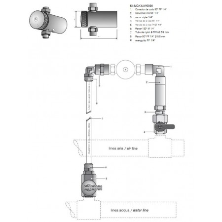 Comprar Kit Montaje Una Sola Cabeza Modelo Mck1Aw HU08031 al Mejor Precio