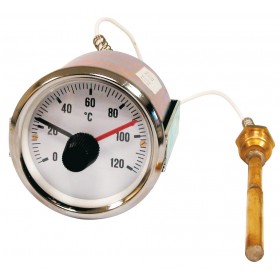 Termómetro con contacto electrico Ø60mm capilar 1.5m 0 a 250ºC