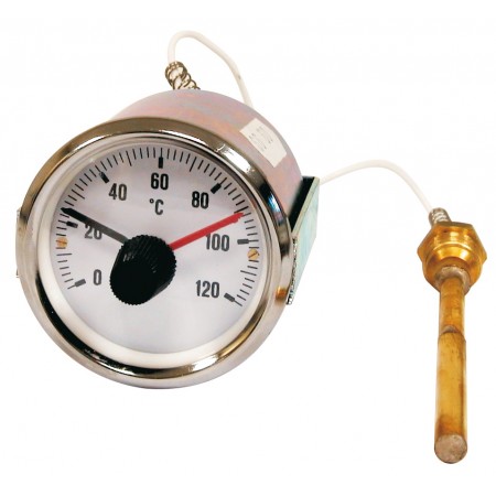 Termómetro con contacto electrico Ø60mm capilar 1.5m 0 a 350ºC