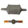 FILTRO DESHIDRATADOR + VISOR DE LIQUIDO 3/8 MONTADO EN CONDENSADORA GELPHA