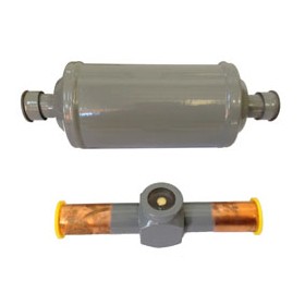 FILTRO DESHIDRATADOR + VISOR DE LIQUIDO 7/8 MONTADO EN CONDENSADORA GELPHA