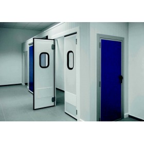 Comprar Puerta Batiente Polietileno Con Mirilla 2 Hojas 260X170 Marco Panel Bisagra Inox PF01322 al Mejor Precio