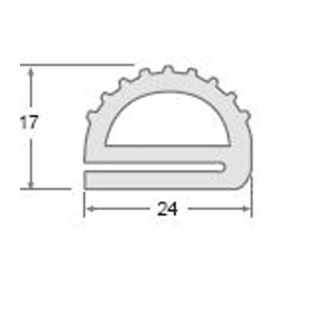 Comprar Rollo 6 Metros Burlete Caña Y Pestaña Mt Lineal Modelo 370 PF08004 al Mejor Precio