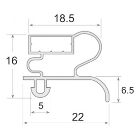 TIRA 3 METROS COLOR NEGRO SIN IMAN MT LINEAL UR-250
