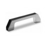 TIRADOR EN ZAMAK CROMADO CON EMBELLECEDOR ABS NEGRO G-385