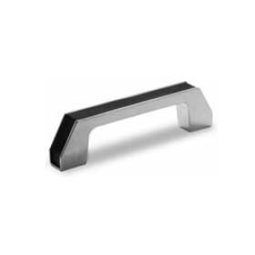 TIRADOR EN ZAMAK CROMADO CON EMBELLECEDOR ABS NEGRO G-385