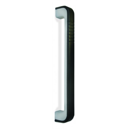 TIRADOR EN ZAMAK CROMADO CON EMBELLECEDOR ABS NEGRO E-222