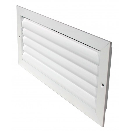 Reja de aleta curva para techo MADEL AMT-AC 300x150mm (T) fijacion tornillo visible lacada blanco