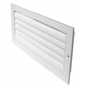 Reja de aleta curva para techo MADEL AMT-AC 600x400mm (T) fijacion tornillo visible lacada blanco
