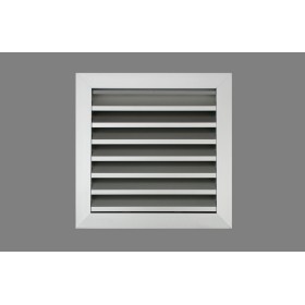 Reja retorno aletas fijas a 45º MADEL DMT-AR 700x300mm lacada blanco