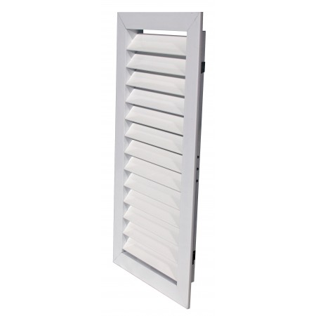 Reja retorno aletas fijas a 45º MADEL EMT-AR 500x150mm lacada blanco