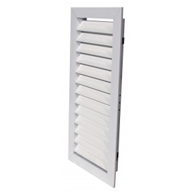 Reja retorno aletas fijas a 45º MADEL EMT-AR 600x150mm lacada blanco