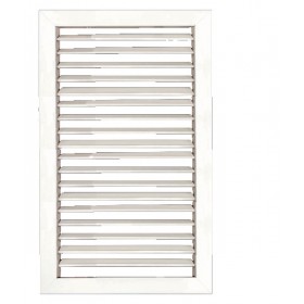 Reja retorno con regulación y aletas fijas a 45º MADEL EMT-AR+SP 400x300mm lacada blanco