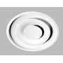 Difusor circular de conos regulables con regulación y puente de montaje MADEL DCG+R3G+PMG Ø355 lacado blanco