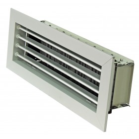 Reja de impulsión  simple deflexión con regulación MADEL AMT-AN+SP 1000x250mm acabado anodizado plata mate