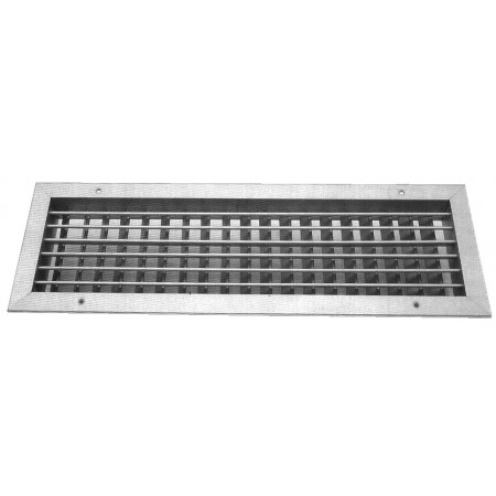 Reja de impulsión doble deflexión MADEL CMT-AN 200x150mm acabado anodizado plata mate