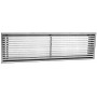 Rejilla lineal con marco de 24mm para impulsion o retorno y aletas fijas MADEL LMT 700x125mm acabado anodizado plata mate