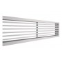 Rejilla lineal con regulación y marco de 24mm para impulsión o retorno y aletas fijas MADEL LMT+SP 450x150mm acabado anodizado p