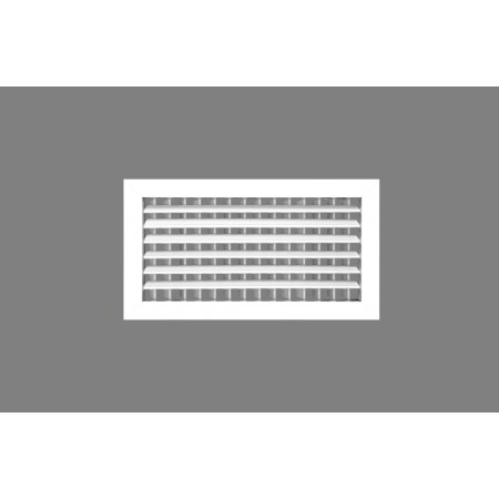 Reja de impulsión de doble deflexión con regulación MADEL CMT-AN+SP 300x300mm acabado anodizado plata mate