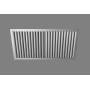 Reja de aleta curva con regulación para techo MADEL AMT-AC+SP 250x250mm (T) fijacion tornillo visible acabado plata mate