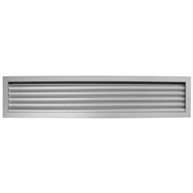 Reja de aleta curva para techo MADEL AMT-AC 350x100mm (T) fijacion tornillo visible acabado anodizado plata mate