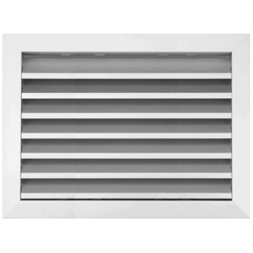 Reja retorno aletas fijas a 45º MADEL DMT-AR 500x500mm anodizado plata mate